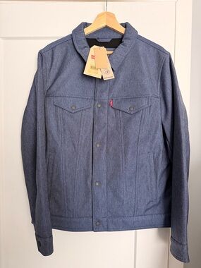 Levi's Men's Blue Button-Front Trucker Jacket